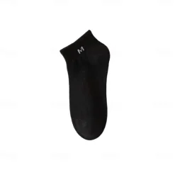 Best OUKU Men 1 Pair Socks No Show & Liner Socks Black White Color Plain School Formal Outdoor Medium Summer Spring Fall Winter Daily Casual