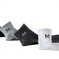 Best OUKU Men 1 Pair Socks No Show & Liner Socks Black White Color Plain School Formal Outdoor Medium Summer Spring Fall Winter Daily Casual