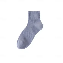 Online OUKU Men 1 Pair Socks No Show & Liner Socks Black White Color Plain School Formal Outdoor Thin Summer Spring Fall Daily Casual