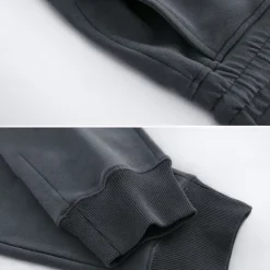 Online OUKU Men's 100% Cotton Athletic Pants Active Pants Active Joggers Solid Color Full Length Outdoor Home Sports Outdoor Sports Fashion Gray Green Black Micro-elastic