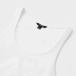 New OUKU Men's 100% Cotton 3D Print Tank Top Graphic Fashion Outdoor Casual Vest Top Undershirt Street Casual Daily T shirt White Blue Sleeveless Crew Neck Shirt Spring & Summer Clothing Apparel