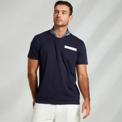 Hot OUKU Men's 100% Cotton Graphic T shirt Fashion Outdoor Casual Tee Tee Top Street Casual Daily T shirt Navy Blue Short Sleeve Crew Neck Shirt Spring & Summer Clothing Apparel White