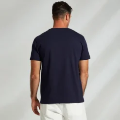 Hot OUKU Men's 100% Cotton Graphic T shirt Fashion Outdoor Casual Tee Tee Top Street Casual Daily T shirt Navy Blue Short Sleeve Crew Neck Shirt Spring & Summer Clothing Apparel White