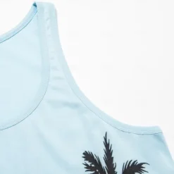 Outlet OUKU Men's 100% Cotton Graphic Tank Top Conch Fashion Outdoor Casual 3D Print Vest Top Undershirt Street Casual Daily T shirt White Blue Sleeveless Crew Neck Shirt Spring & Summer Clothing Apparel