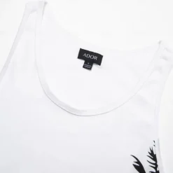 Outlet OUKU Men's 100% Cotton Graphic Tank Top Conch Fashion Outdoor Casual 3D Print Vest Top Undershirt Street Casual Daily T shirt White Blue Sleeveless Crew Neck Shirt Spring & Summer Clothing Apparel