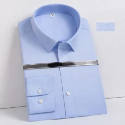 Best OUKU Men's 100% Cotton Non-iron Dress Shirt Button Up Shirt Solid Color School Formal White Long Sleeve Turndown All Seasons Clothing Apparel
