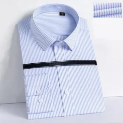 Best OUKU Men's 100% Cotton Non-iron Dress Shirt Button Up Shirt Solid Color School Formal White Long Sleeve Turndown All Seasons Clothing Apparel
