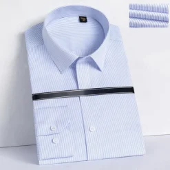 Best OUKU Men's 100% Cotton Non-iron Dress Shirt Button Up Shirt Solid Color School Formal White Long Sleeve Turndown All Seasons Clothing Apparel
