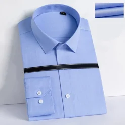 Best OUKU Men's 100% Cotton Non-iron Dress Shirt Button Up Shirt Solid Color School Formal White Long Sleeve Turndown All Seasons Clothing Apparel