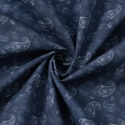 Discount OUKU Men's 100% Cotton Paisley Shirt Button Down Shirt Casual Shirt Long Sleeve Vintage Hawaiian Artistic School Performance Wedding Spring Fall Turndown Button Up Navy Blue