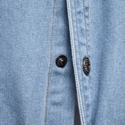 Clearance OUKU Men's 100% Cotton Shirt Button Up Shirt Casual Shirt Button Down Shirt Blue Long Sleeve Solid Color Turndown Shirt Collar Outdoor Work Pocket Clothing Apparel Neutral Daily Sports & Outdoors