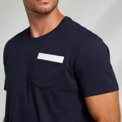Best OUKU Men's 100% Cotton T shirt Graphic Fashion Outdoor Casual Tee Tee Top Street Casual Daily T shirt White Short Sleeve Crew Neck Shirt Spring & Summer Clothing Apparel Navy Blue