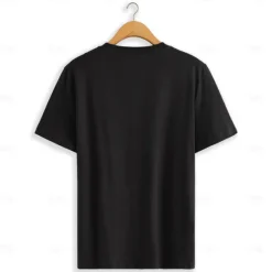 Clearance OUKU Men's 100% Cotton T shirt Tee Tee Top Plain V Neck Street Vacation Short Sleeves Clothing Apparel Fashion Designer Classic Black