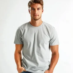 Outlet OUKU Men's 100% Cotton T shirt Tee Cotton Shirt Solid Color Crew Neck Clothing Apparel Outdoor Office Short Sleeve Crewneck Classic Style Cotton Fashion Cool Daily Solid Color