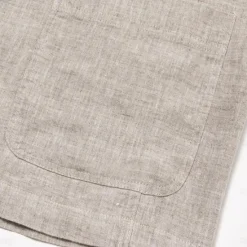 Online OUKU Men's 100% Linen Blazer Jacket Wedding Party Anniversary Summer Spring Linen Solid Color Single Breasted One-button Blazer Blue Beige
