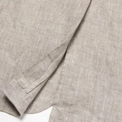 Sale OUKU Men's 100% Linen Blazer Suits Outdoor Pocket Spring Blue Linen Jacket & Fall 100% Linen Solid Color Button Pocket Single Breasted Blazer Blue Beige