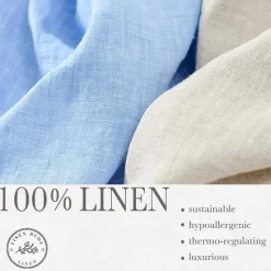 Sale OUKU Men's 100% Linen Blazer Suits Outdoor Pocket Spring Blue Linen Jacket & Fall 100% Linen Solid Color Button Pocket Single Breasted Blazer Blue Beige