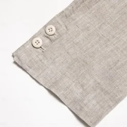 Sale OUKU Men's 100% Linen Blazer Suits Outdoor Pocket Spring Blue Linen Jacket & Fall 100% Linen Solid Color Button Pocket Single Breasted Blazer Blue Beige