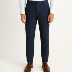 Outlet OUKU Men's 100% Linen Pants Solid Color Breathable Full Length Formal Wedding Outdoor Elegant Vacation Navy Blue Beige Micro-elastic