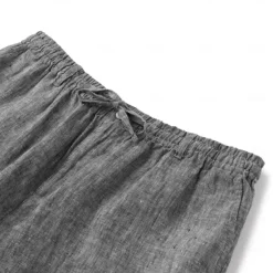 Clearance OUKU Men's 100% Linen Pants Trousers Casual Pants Drawstring Elastic Waist Straight Leg Plain Comfort Breathable Casual Daily Holiday Fashion Classic Style Navy Blue Blue