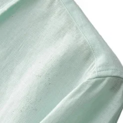 Discount OUKU Men's 100% Linen Shirt Button Down Shirt Casual Shirt Solid Color Formal Casual White Light Green Red Dark Navy Long Sleeve Turndown Summer Winter Clothing Apparel Plain
