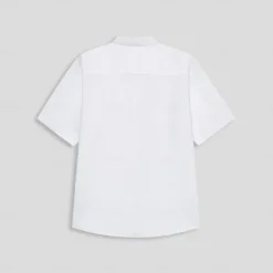 Discount OUKU Men's 100% Linen Shirt Casual Shirt Button Down Shirt Short Sleeve Solid Color Turndown Outdoor Button Clothing Apparel Vacation Daily White
