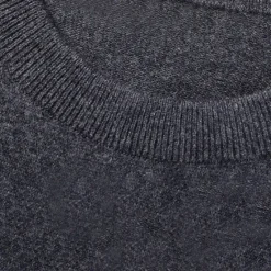 Online OUKU Men's 100% Merino Wool Crewneck Sweater Vest Solid Color Crew Neck Knitwear Elegant School Formal Clothing Apparel Spring Fall Black Navy Blue S M L
