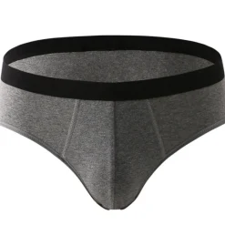 Discount OUKU Men's 3 Pack Briefs 95% Cotton Breathable Soft Plain Mid Waist Black Red