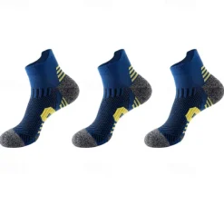 Outlet OUKU Men's 3 Pack Multi Packs Socks Ankle Socks Running Socks Casual Socks Black White Color Color Block Sports & Outdoor Casual Daily Basic Medium Spring Fall Fashion