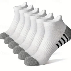 Clearance OUKU Men's 5 Pack Multi Packs Socks Ankle Socks Low Cut Socks Running Socks Casual Socks Black White Color Color Block Sports & Outdoor Daily Vacation Basic Medium Summer Spring Fashion Casual