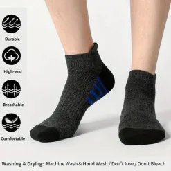 Clearance OUKU Men's 5 Pack Multi Packs Socks Ankle Socks Low Cut Socks Running Socks Casual Socks Black White Color Color Block Sports & Outdoor Daily Vacation Basic Medium Summer Spring Fashion Casual