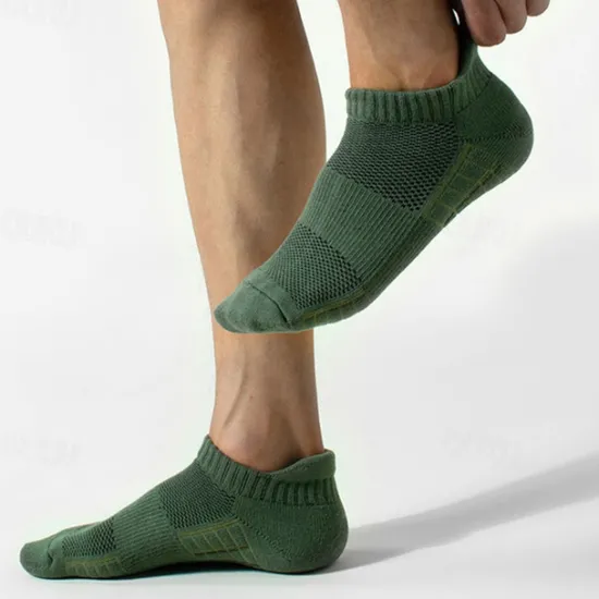 Hot OUKU Men's 5 Pack Multi Packs Socks Ankle Socks Low Cut Socks Running Socks Casual Socks Black White Color Plain Sports & Outdoor Daily Vacation Basic Medium Spring Fall Fashion Casual