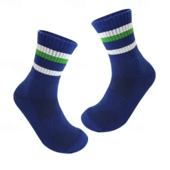 Sale OUKU Men's 2 Pack Multi Packs Socks Crew Socks Running Socks Casual Socks Black White Color Rainbow Sports & Outdoor Daily Vacation Basic Medium Spring Fall Fashion Casual