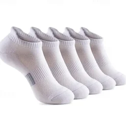Discount OUKU Men's 5 Pack Multi Packs Socks Ankle Socks Low Cut Socks Running Socks Casual Socks Black White Color Plain Sports & Outdoor Daily Vacation Basic Medium Spring Fall Fashion Casual