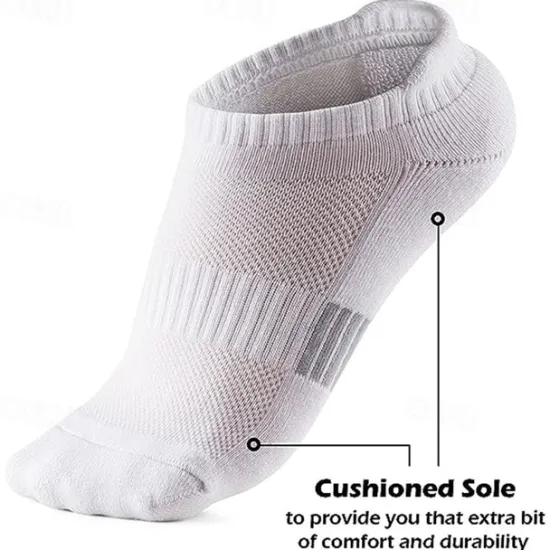 Discount OUKU Men's 5 Pack Multi Packs Socks Ankle Socks Low Cut Socks Running Socks Casual Socks Black White Color Plain Sports & Outdoor Daily Vacation Basic Medium Spring Fall Fashion Casual