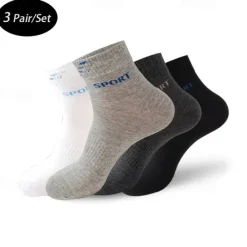 Outlet OUKU Men's 3 Pack Multi Packs Socks Crew Socks Running Socks Casual Socks Black White Color Letter Sports & Outdoor Daily Vacation Basic Medium Spring Fall Fashion Casual