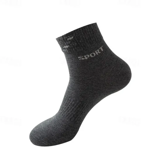 Outlet OUKU Men's 3 Pack Multi Packs Socks Crew Socks Running Socks Casual Socks Black White Color Letter Sports & Outdoor Daily Vacation Basic Medium Spring Fall Fashion Casual