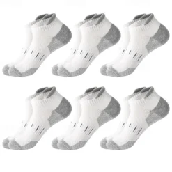 Outlet OUKU Men's 6 Pack Multi Packs Socks Ankle Socks Low Cut Socks Running Socks Casual Socks Black White Color Color Block Sports & Outdoor Casual Daily Basic Medium Spring Fall Fashion