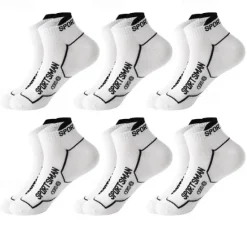 New OUKU Men's 6 Pack Multi Packs Socks Ankle Socks Low Cut Socks Running Socks Casual Socks Black White Color Color Block Sports & Outdoor Casual Daily Basic Medium Spring Fall Fashion