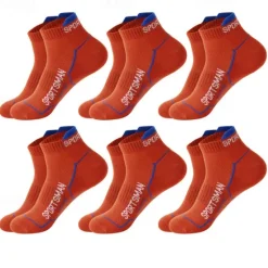 New OUKU Men's 6 Pack Multi Packs Socks Ankle Socks Low Cut Socks Running Socks Casual Socks Black White Color Color Block Sports & Outdoor Casual Daily Basic Medium Spring Fall Fashion