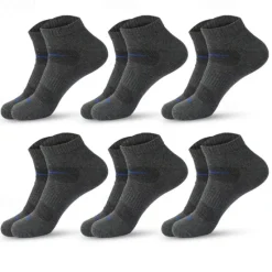 Discount OUKU Men's 6 Pack Multi Packs Socks Ankle Socks Low Cut Socks Running Socks Casual Socks Black White Color Plain Sports & Outdoor Casual Daily Basic Medium Spring Fall Fashion