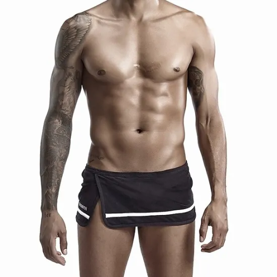 Best OUKU Men's 1 Pack Underwear Boxers Underwear Woven Boxers Elastic Waist Cotton Moisture Wicking Black White