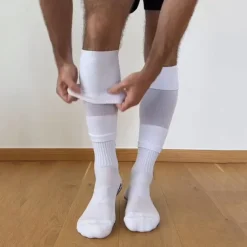 Outlet OUKU Men's 1 Pair Legwarmers Black White Color Plain Vacation Sports & Outdoor Daily Basic Medium Spring Fall Fashion Casual