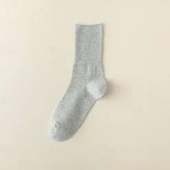 Discount OUKU Men's 1 Pair Socks Black White Color Solid Color School Formal Vacation Medium All Seasons Daily Casual