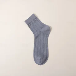 Online OUKU Men's 1 Pair Socks Casual Socks Black White Color Solid Color Hollow School Formal Wedding Mesh Hole Thin Summer Spring Fall All Seasons Elegant Daily