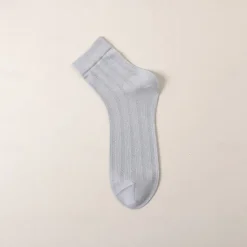 Online OUKU Men's 1 Pair Socks Casual Socks Black White Color Solid Color Hollow School Formal Wedding Mesh Hole Thin Summer Spring Fall All Seasons Elegant Daily