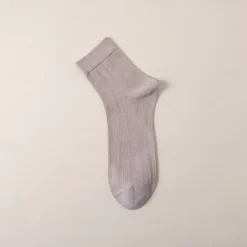 Online OUKU Men's 1 Pair Socks Casual Socks Black White Color Solid Color Hollow School Formal Wedding Mesh Hole Thin Summer Spring Fall All Seasons Elegant Daily