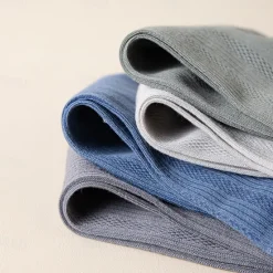 Online OUKU Men's 1 Pair Socks Casual Socks Black White Color Solid Color Hollow School Formal Wedding Mesh Hole Thin Summer Spring Fall All Seasons Elegant Daily