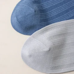 Online OUKU Men's 1 Pair Socks Casual Socks Black White Color Solid Color Hollow School Formal Wedding Mesh Hole Thin Summer Spring Fall All Seasons Elegant Daily