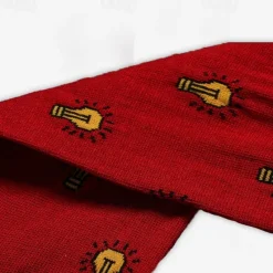 Discount OUKU Men's 1 Pair Socks Red Blue Color Cartoon bulb Formal Wedding Anniversary Thin Spring & Fall Knitwear Elegant